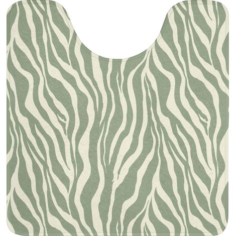 TAPPETINO PER WC Zebra - Motivo - Verde 55x60 cm