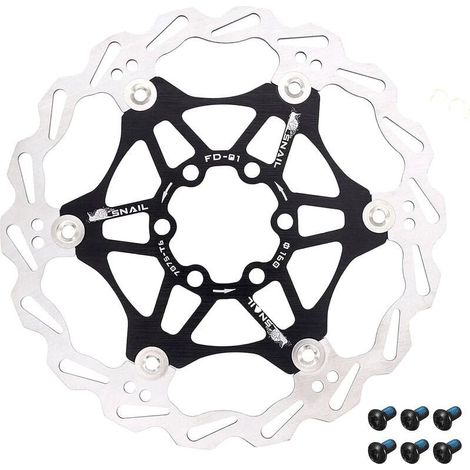 Disques De Frein VTT 160mm Flottants À Verrouillage Central Noir Pour Vélo (1/4)