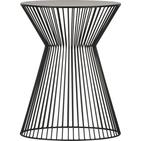 Table d'appoint 35x35x46 cm en métal noir (1/5)
