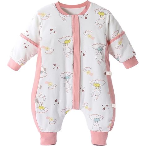 1 gigoteuse pour enfant, avec jambes séparées, manches amovibles, ourlet élargi, fermeture éclair à 3 curseurs, pour bébés et jeunes enfants (1/5)
