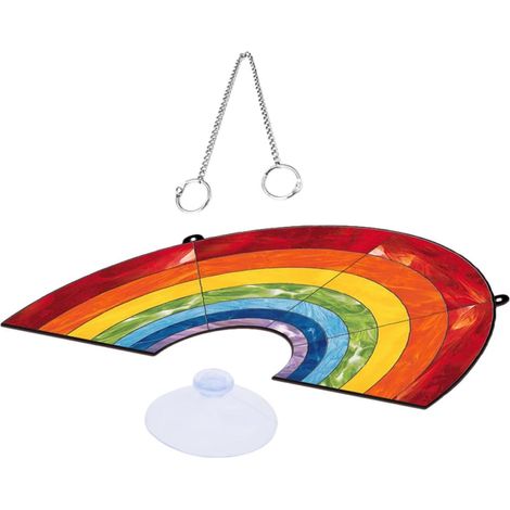 Regenbogen Hängedekoration aus Acryl mit Eisenkette