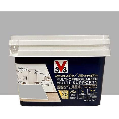 Peinture V33 Rénovation Multi-Supports Gris lune 0,5 L