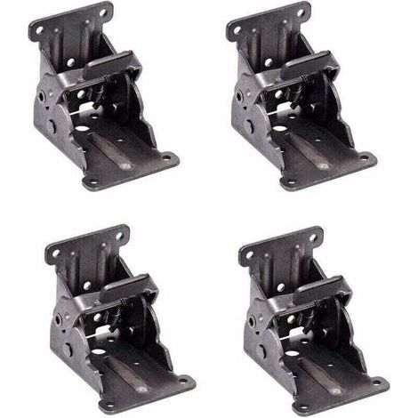 Charnières Autobloquantes, Support de Support Pliable Raccords de Jambe et Accolade de Coin, Pour les Pieds Pliants Établi Pliant, (4 pièces) (1/5)