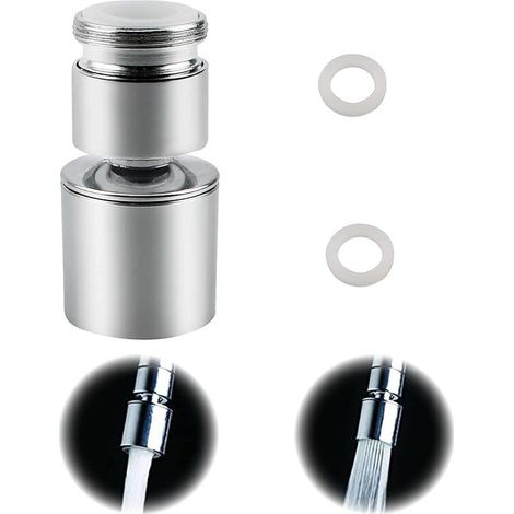 360° Pivotant Aérateur de Robinet M22/M24 Mousseur Robinet 2 modes Robinet Pulvérisateur de Cuisine Réglable Multifonctionnel Pulvérisateur pour salle de bain cuisine (1/5)