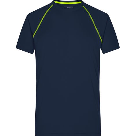 James & Nicholson Funktions-Shirt Herren JN496 Gr. M navy/bright-yellow (1/4)