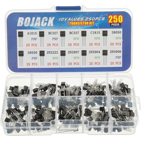 Lot de 250 Transistors, PNP et NPN, 10 Modèles Universels, Pour Électronique
