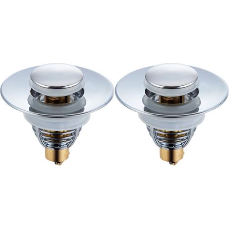Pack Universal Sink Drain, Pop-Up Sink Stopper for Bathtub, Kitchen, Washbasin (32-42mm Drain Hole) (1/5)