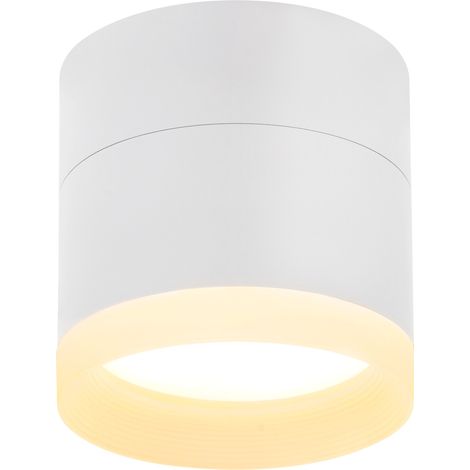 Spot sporgente GBLY LED Spot da soffitto rotondo bianco 5W Piccolo spot Luce sporgente GX53 Bianco caldo Spot sporgente piatto Spot da soffitto 3000K Plafoniera in acrilico per corridoio, salone