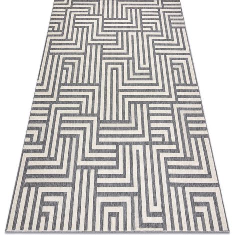 Teppich SPRING 20421332 Labyrinth, geschlungen - creme / grau grey 140x200 cm