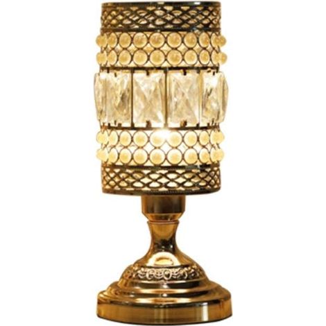 Lampe de Table LED Cristal Élégant Lumière Douce Protection Yeux Bureau (1/4)