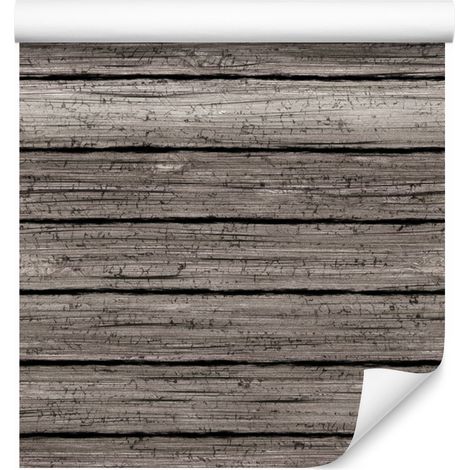 Papel pintado con diseño de tablones de madera para salón y dormitorio, 50x1000 cm. (1/5)
