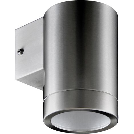 Lampada da parete per esterni da giardino, cromo opaco, IP54, 35W, aster, GU10, acciaio inox, Ideus 03015 (1/2)