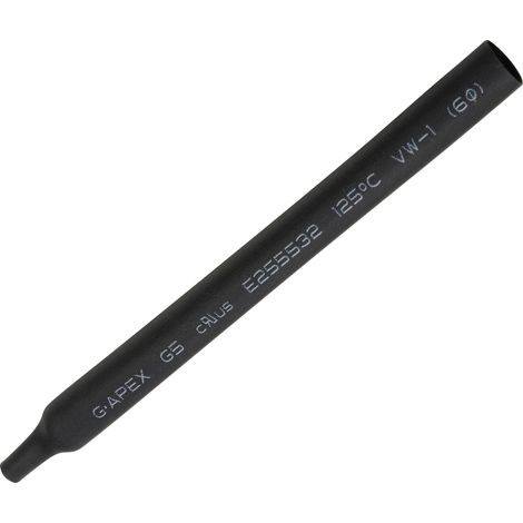GAINE THERMORÉTRACTABLE SANS COLLE 2:1 TRU COMPONENTS B2G5-5 BK 1566757 NOIR Ø AVANT RETREINT: 6 MM 10 M (1/2)
