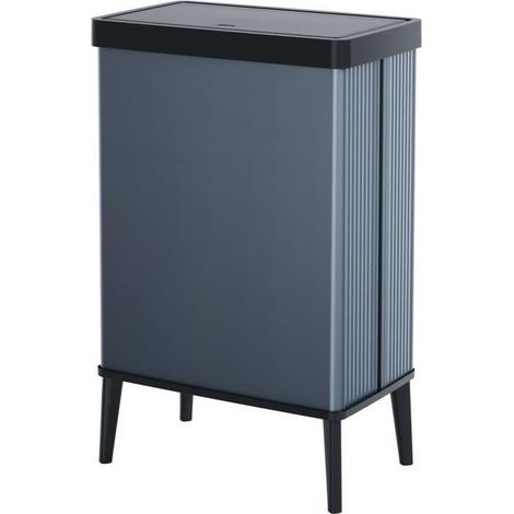 Curver – Poubelle automatique 54 L – Ouverture touch – Plastique bleu perle – Design moderne et fonctionnel – Pour espaces confinés (1/5)