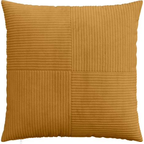 vidaXL Funda de almohada 2 pcs ALMELO Amarillo 80 x 80 cm pana (1/2)
