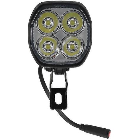 Phare avant à 4 LED pour trottinette électrique KuKirin T3, haute luminosité, connecteur étanche à 2 broches, pièces de rechange pour phare avant (1/5)