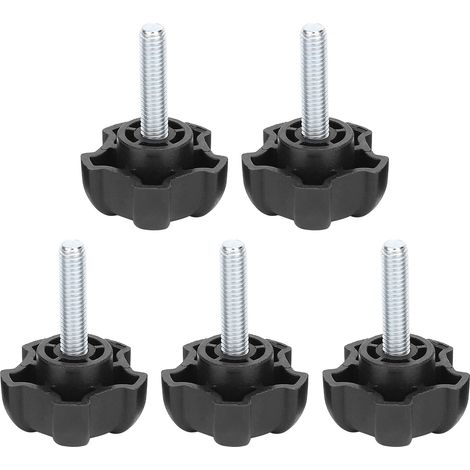 5Pièces Poignée Papillon M6 25mm en Plastique - Étoile à 5 Branches Vis de Serrage Moletée (1/5)