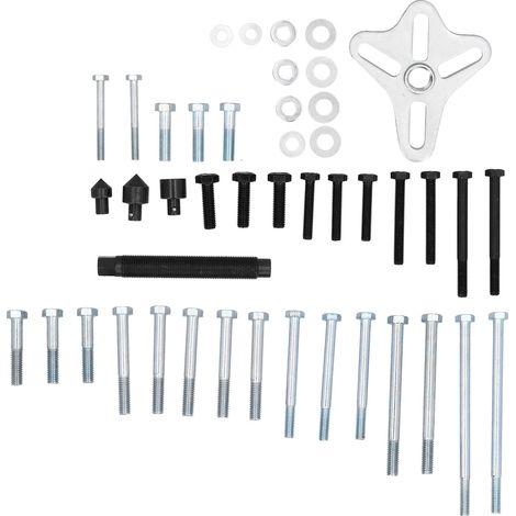 Kit extracteur de poulie de vilebrequin 35 pièces en acier au carbone pour démontage de volant moteur (1/5)
