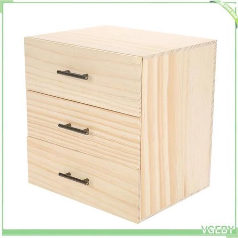 Boîte à bouteilles huile essentielle - FAFEICY - 3 étages - 90 emplacements - Bois haute qualité - 26,5x20x24,5 cm (1/5)