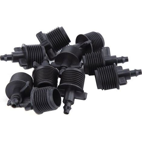 Lot 10 raccords irrigation goutte à goutte – 1/2" barb – adaptateur pour tuyau 4/7mm