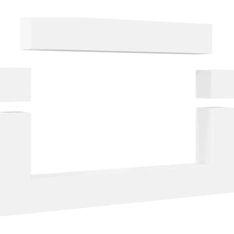 Maison Exclusive - Set Mobili Porta TV 8pz Bianco in Legno Multistrato (1/5)