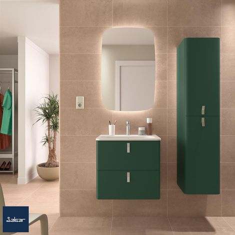 Schrank wandhängend UNIIQ 600 2 Schubladen mit Softeinzug ROYAL GREEN 598 x 540 x 450 mm (1/2)