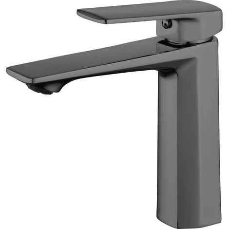 Copper core basin faucet, bathroom sink, hand basin faucet, hot and cold water basin, washbasin, gunmetal gray - gunmetal gray version