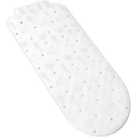 Tappeto vasca rettangolare 73x37 cm Antiscivolo con Ventose  Gomma Sintetica Made in Italy Design Marino Tappetino vasca da bagno Sicurezza in Bagno disponibili i colori bianco blu beige grigio verde 