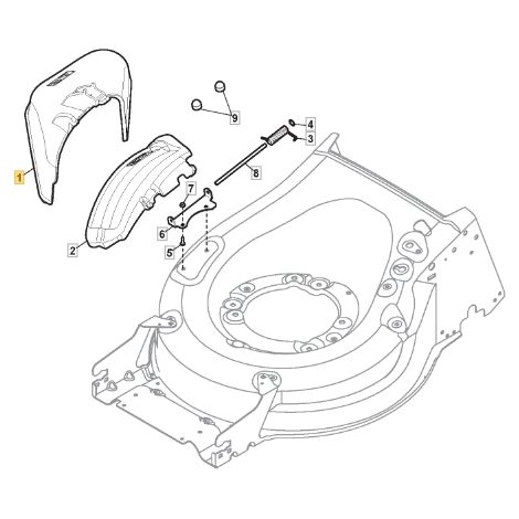 Convogliatore tagliaerba AL653SBQ AL648SBQ AL648VQ ORIGINALE STIGA 322108315/0