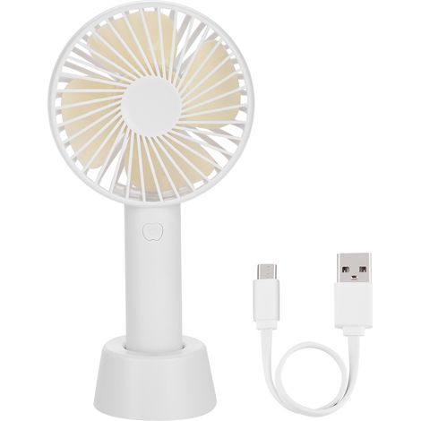 Ventilateur Portable Mini - Moteur Sans Balais Silencieux - Pour Bureau Et Extérieur - Blanc - 1 Pièce (1/5)