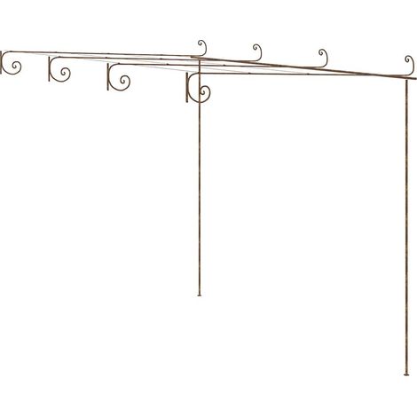 Maison Exclusive - Pergola de jardin Marron antique 4x3x2,5 m Fer (1/5)