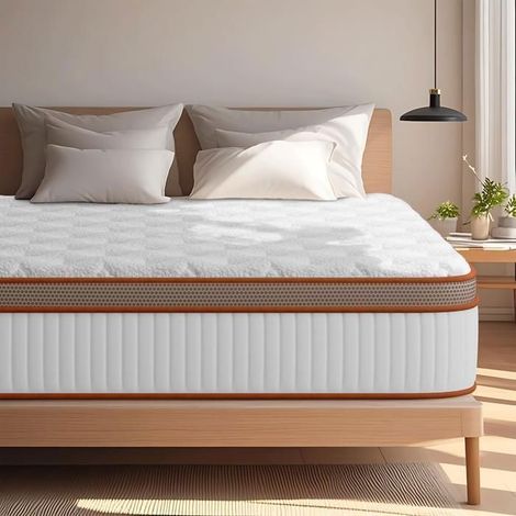 Matelas 140x200 cm - AUCUNE Mémoire de Forme et Blue Latex - Soutien Ferme - Épaisseur 27 cm-7 zones de confort (1/5)