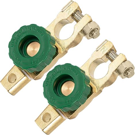2 pezzi Interruttore di arresto di disconnessione batteria terminale superiore 12-24V, isolatore batteria principale a disconnessione rapida, interruttore di interruzione alimentazione per camion, bar (1/5)
