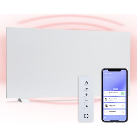 Klarstein Infrarotheizung & Konvektor, Infrarotheizung mit Thermostat 1000W, IP24-Infrarotheizung Wandmontage/Standgerät mit App-Steuerung, Erkennung offener Fenster, Hybridheizung Elektrisch (1/5)
