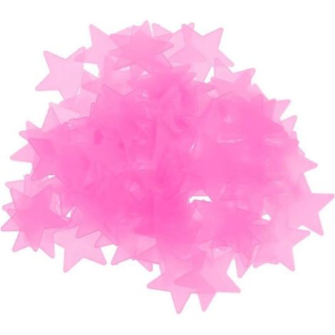 100 Autocollants étoile, phosphorescent 3D, mousse adhésive double face, décoration chambre enfant salon (1/5)