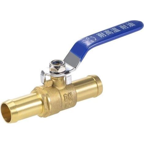 Bardusch Kugelhahn-Absperrventil für 19-mm-Schlauchanschlussrohre, 90°-Betätigungsgriff, Messingventil, 1 Stück