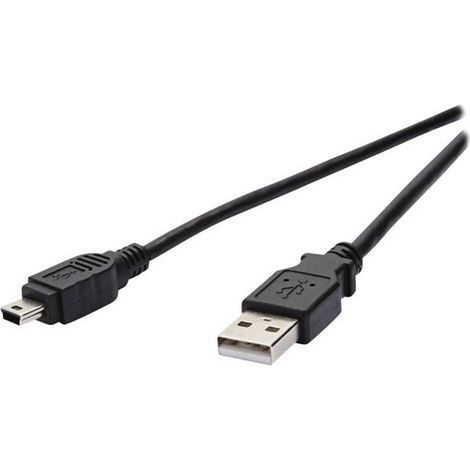 Vivanco VVITUSBMINI18MMK cavo USB USB 2.0 1,8 m USB A Mini-USB B Nero