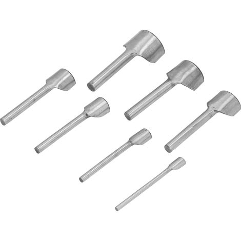 7 poinçons demi-ronds type C pour ceintures en cuir, 10-40mm, kit de maroquinerie professionnel (1/5)