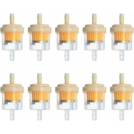 10-teiliger Magnetpatronenfilter zur Entfernung von Verunreinigungen aus Benzin, Schnellkraftstofffilter geeignet für Motorräder, Rasenmäher und Rasentraktoren. (1/4)