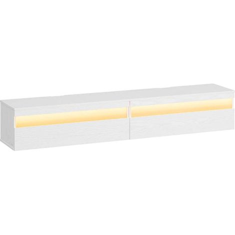 Mensola a muro TB per soggiorno tavolo in stile moderno 147 x 35 x 30 cm bianca 120006590