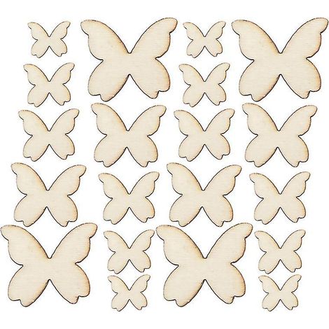 250 papillons en bois