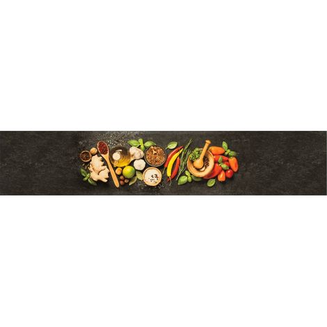 Tapis de cuisine,Tapis de sol lavable impression d'épices 60x300 cm velours CFW720951 (1/5)