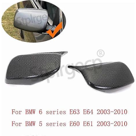 E60 Außenspiegelkappen im M-Stil für BMW 5er und 6er E61, E63, E64 (2003–2010) – Carbon-Optik – 2 Stück