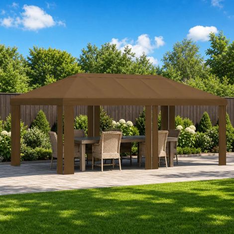 Teenpull – Pavillon Abdeckung 6 x 3 m Taupe Polyester 190 gsm (1/5)