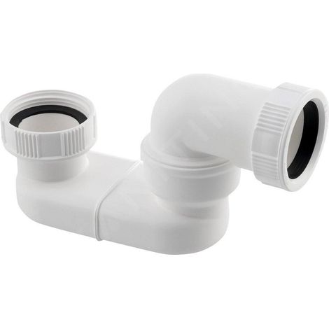 Siphon de lavabo avec écrou-raccord – Filetage plomberie 1 1/4" – Longueur 40cm – Matière plastique durable – Polysan (1/3)
