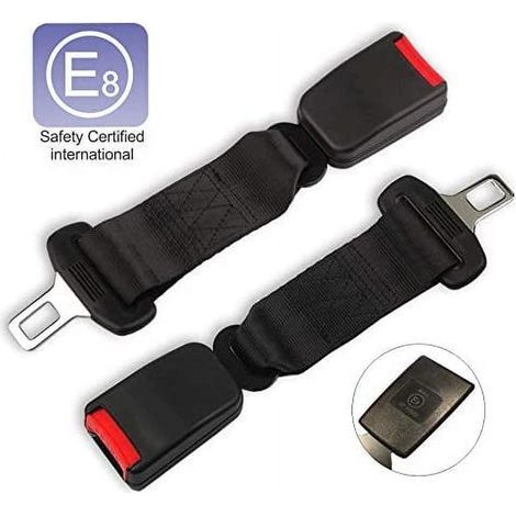 Set mit 2 Autosicherheitsgurtverlängerungen, 25 cm (10 Zoll), E8-zertifizierte Universal-Verlängerungsschnallen (1/5)