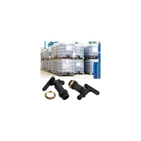 2-teiliger Kunststoff-Tankhahn, 3/4"-Außengewinde für Regenwassersammelbehälter, IBC-Wasserspeicherbox-Adapter, Ersatzhahn für Gartenschläuche - Crezuo (1/3)