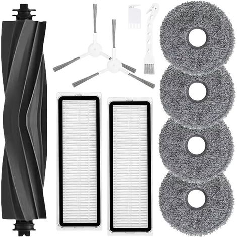 Ersatzteilset kompatibel mit Dreame Bot L10 Prime/Pro – Saugroboter, Gummibürste, HEPA-Filter, Seitenbürste, Tuch