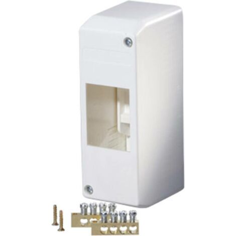 Coffret de distribution en saillie 2 modules rail profilé normé (1/3)