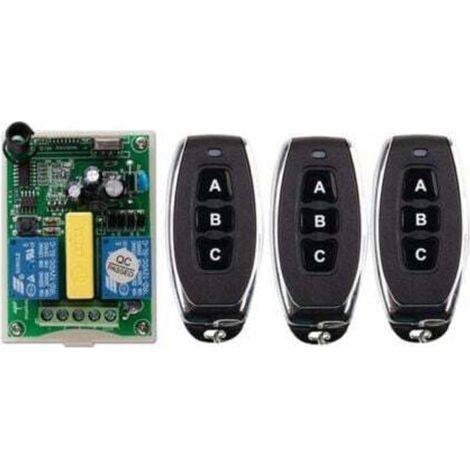 Télécommande sans fil 220 V pour moteur de volet roulant ou porte – bidirectionnelle, avec panneau de commande intégré (1/5)